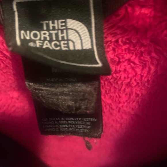 NORTH FACE OSITO HOT PINK FUZZY FULL ZIP JACKET - Picture 5 of 6